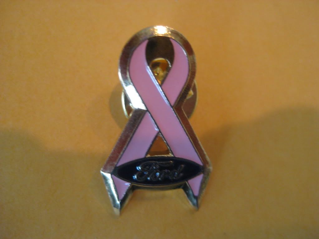 Ford pink ribbon pin