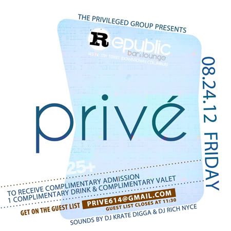 prive // Each & Every Friday