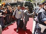 FC Barcelona Players arriving at Rome