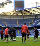 Pictures from FC Barcelona's Training Session at Stamford Bridge