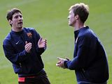 Pictures from FC Barcelona's Training Session at Stamford Bridge