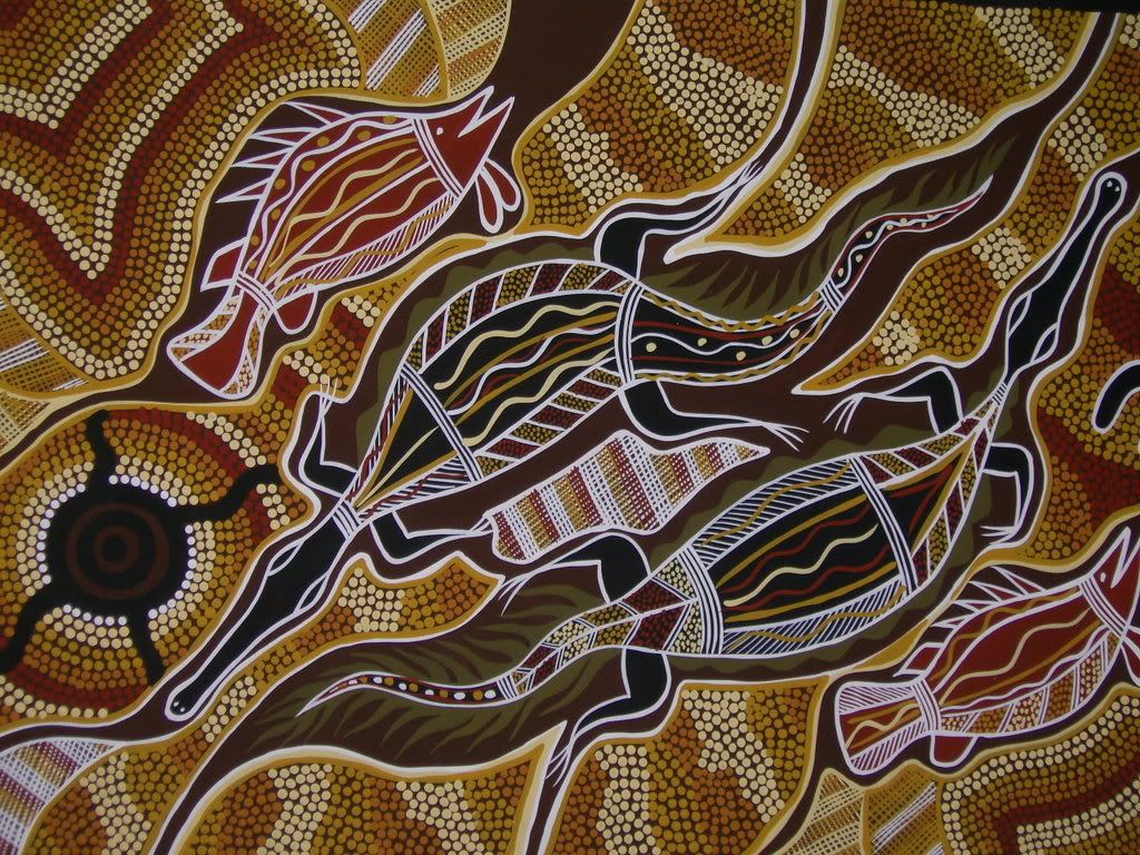 Aboriginal artwork at Dreamtime Cultural Centre