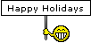 Happy holidays smiley sign