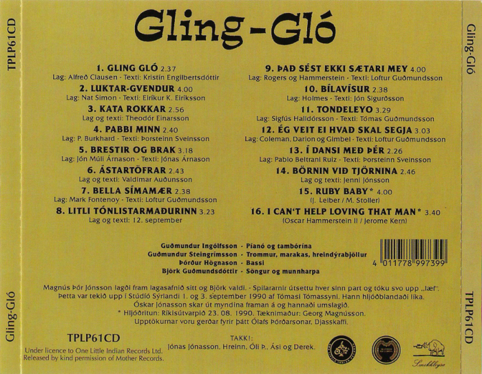 Bjork Gudmundsdottir & Trio Gudmundar Ingolfssonar   Gling glo (1990) [flac/log/cue/art][h33t][flacmonkey] preview 5