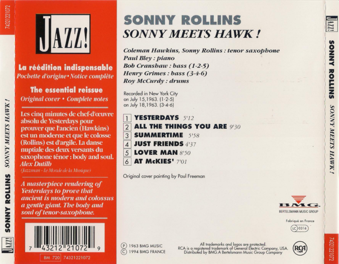 Sonny Rollins And Coleman Hawkins   Sonny Meets Hawk! (1963) [flac_log_cue_art][h33t][flacmonkey] preview 2