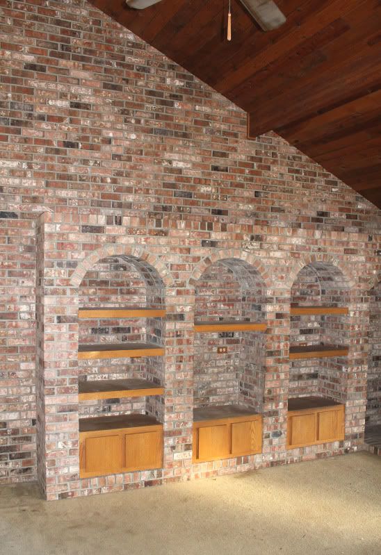 Brick Built In Shelves