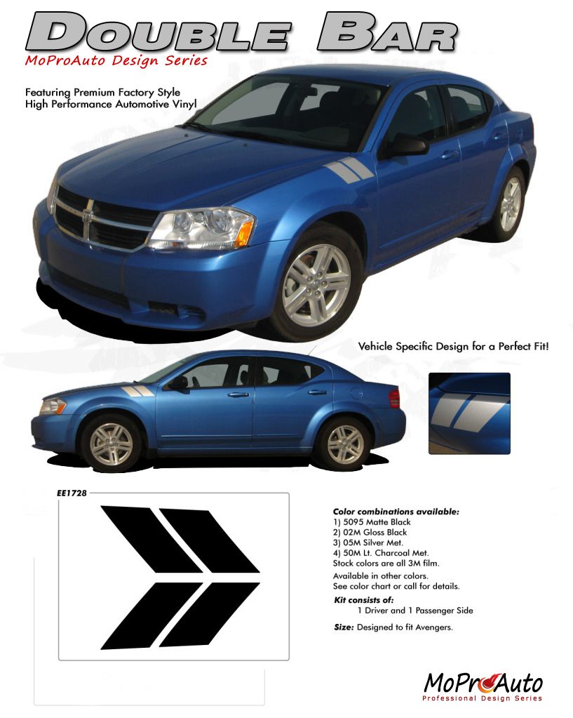 DODGE AVENGER Vinyl Graphics, Stripes and Decals Set