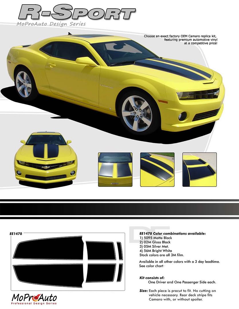 Chevy Camaro RALLY SPORT OEM STYLE Vinyl Graphics, Stripes and Decals Set