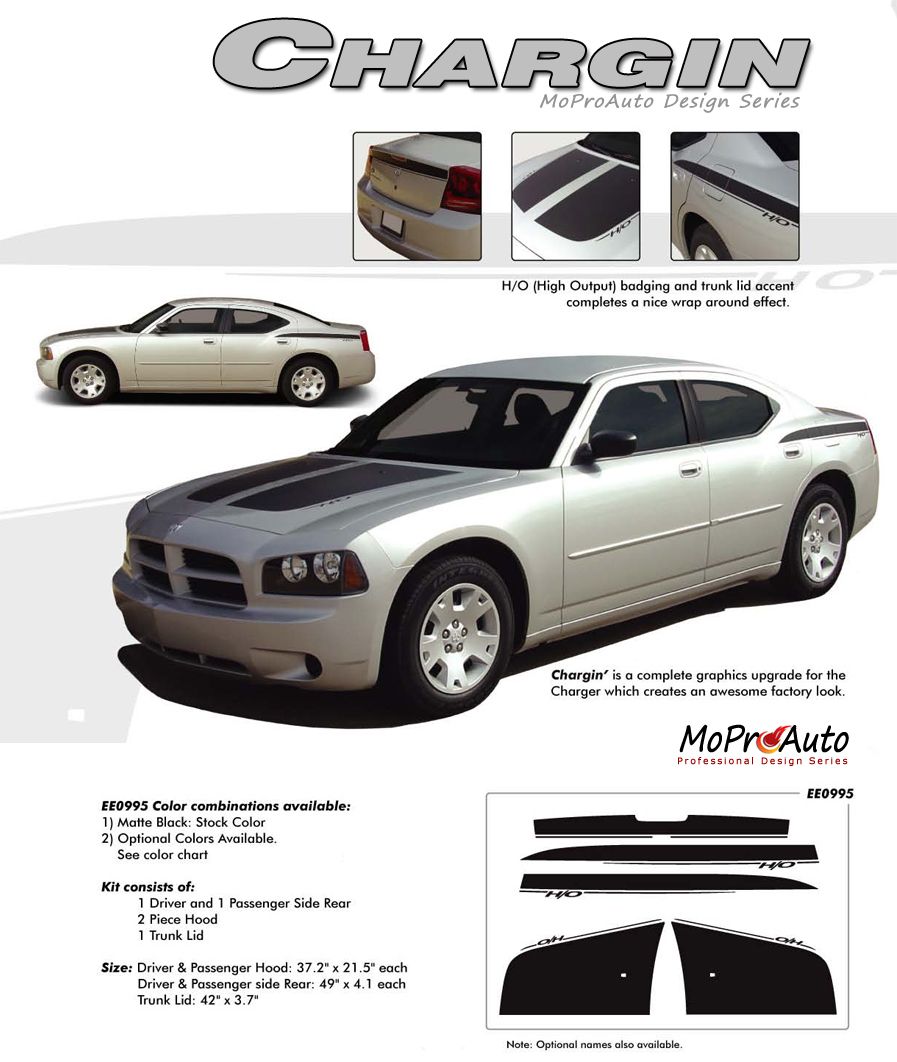 Dodge Charger CHARGIN Vinyl Graphics, Stripes and Decals Set