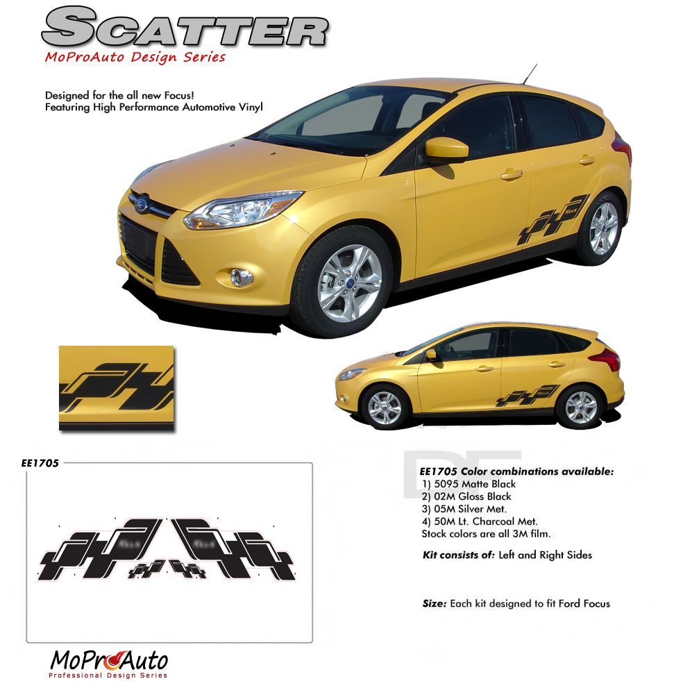 PINPOINT Ford Focus 2012 Vinyl Graphics, Stripes and Decals Set