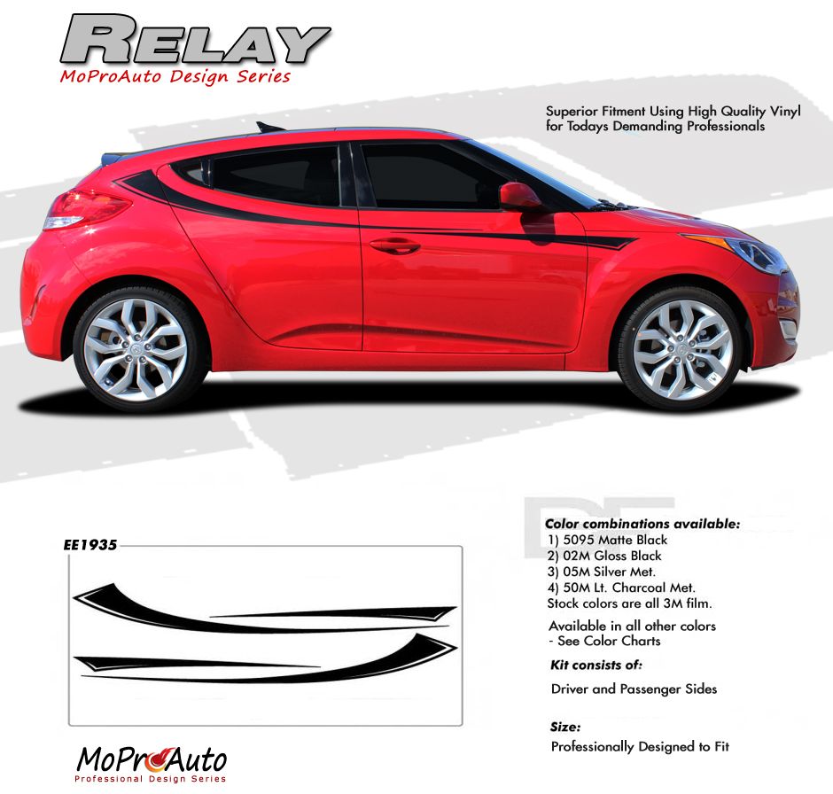 Hyundai Veloster Vinyl Graphics Stripes and Decals