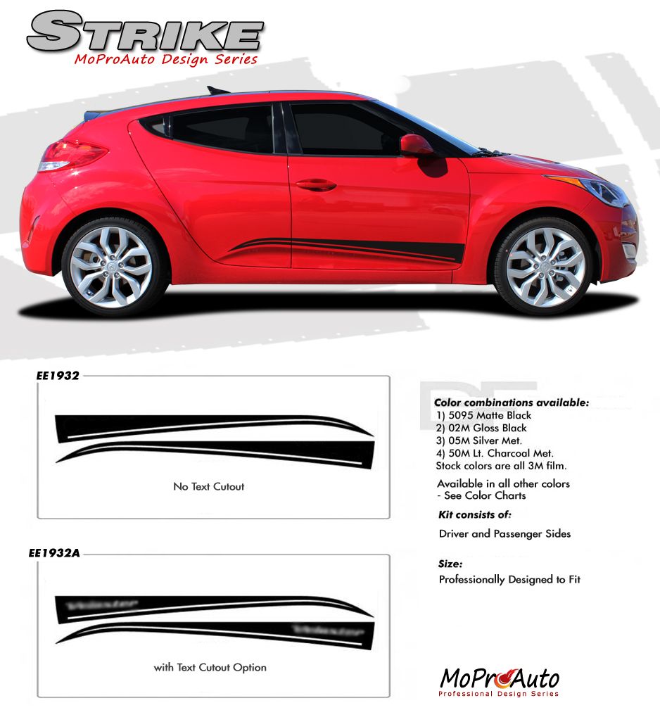 Hyundai VELOSTER Vinyl Graphics Stripes and Decals