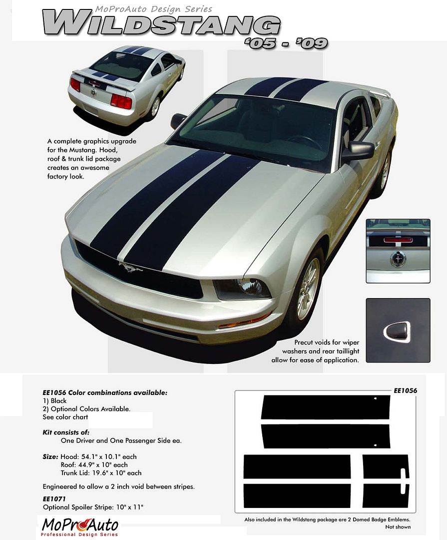 WILDSTANG Ford Mustang - MoProAuto Pro Design Series Vinyl Graphics and Decals Kit