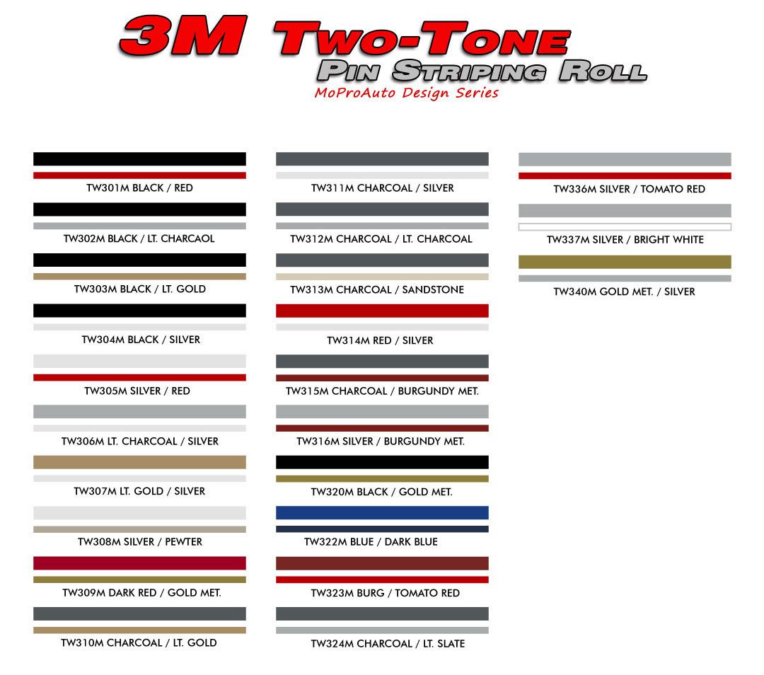  MoProAuto Pro Design Series Vinyl Graphics and Decals Kit - Pin Striping Sets