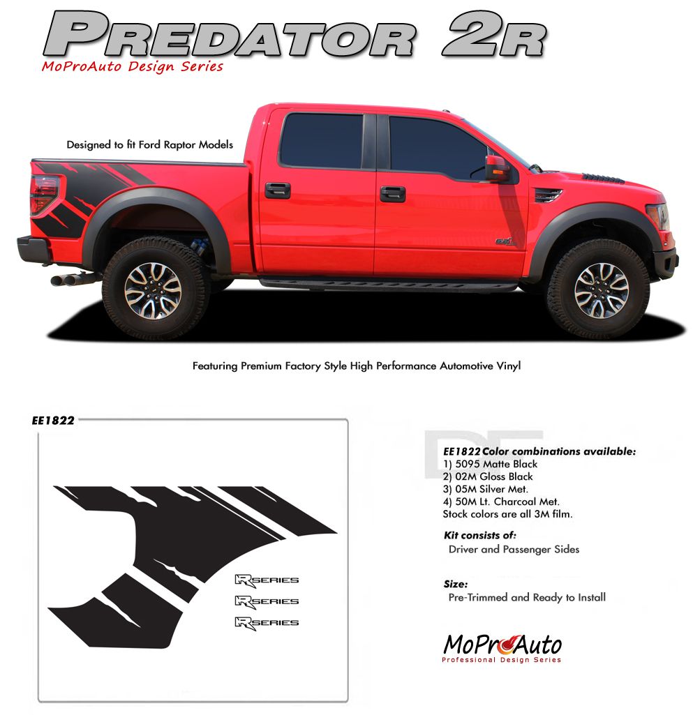 PREDATOR FORD F-SERIES F-150 - MoProAuto Pro Design Series Vinyl Graphics and Decals Kit