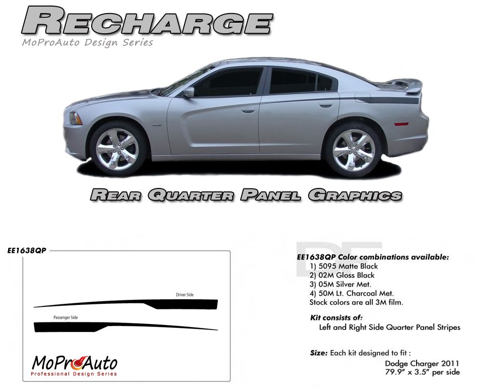 Dodge Charger RECHARGE Vinyl Graphics, Stripes and Decals Set