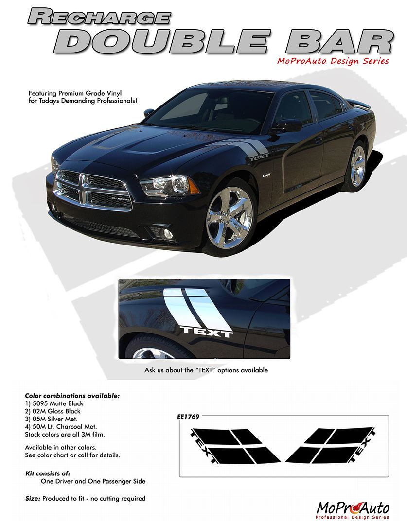 DODGE CHARGER Vinyl Graphics, Stripes and Decals Set