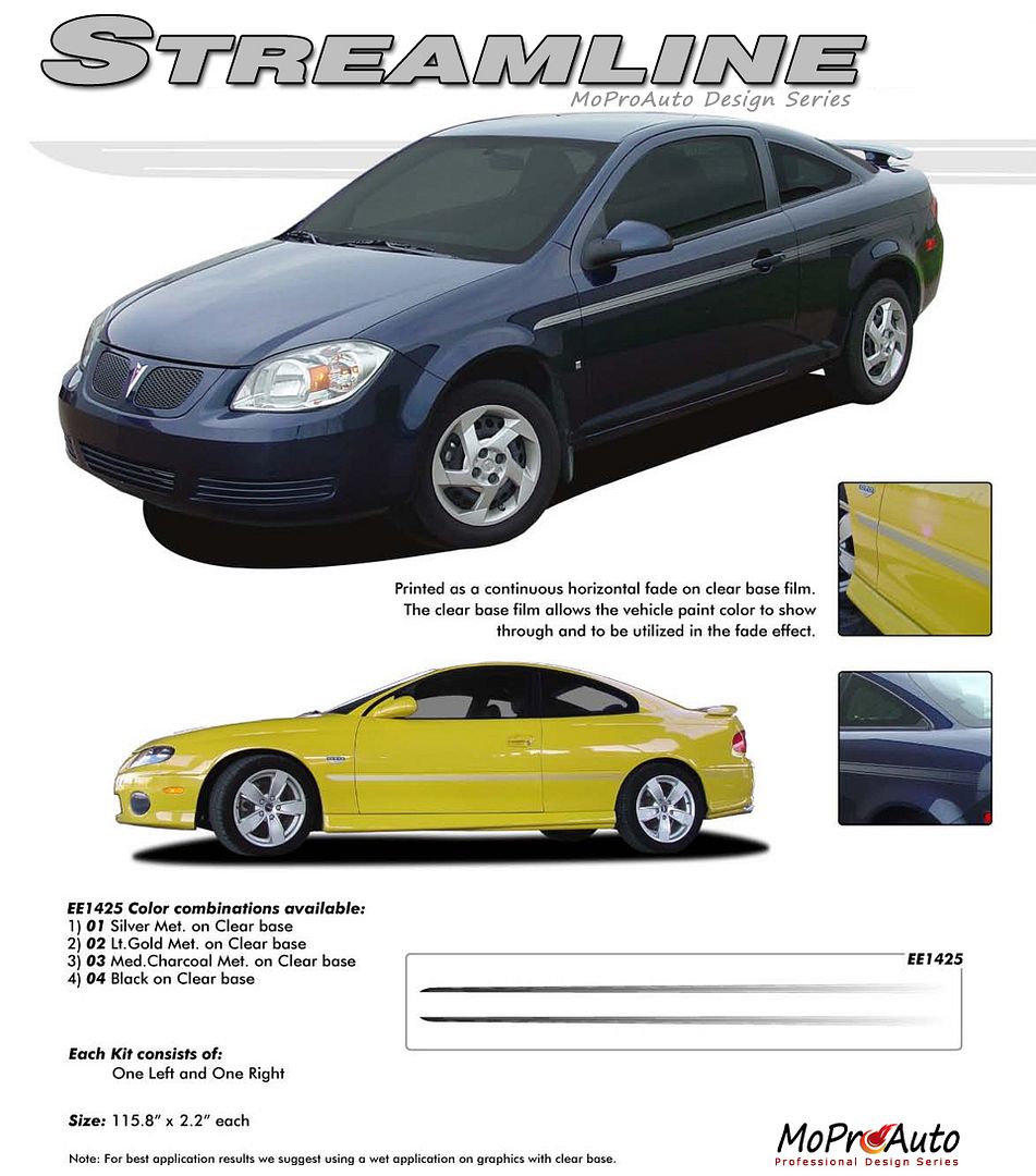 STREAMLINE - MoProAuto Pro Design Series Vinyl Graphics and Decals Kit