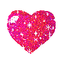 red heart with glittery stars