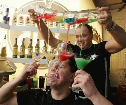 Talented Bartenders Funny Picture