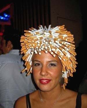 Cigarette Hair Funny Picture