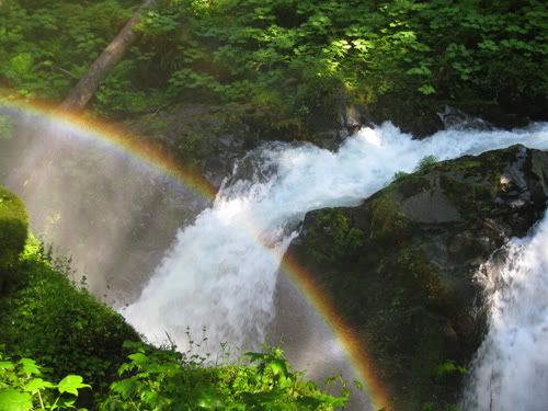 Sol Duc Falls with Rainbow