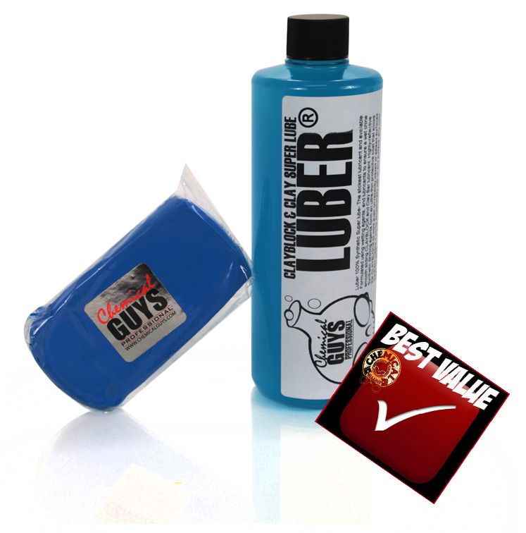 Chemical Guys CLY_109 Clay Bar & Luber Synthetic Lubricant Kit, Light