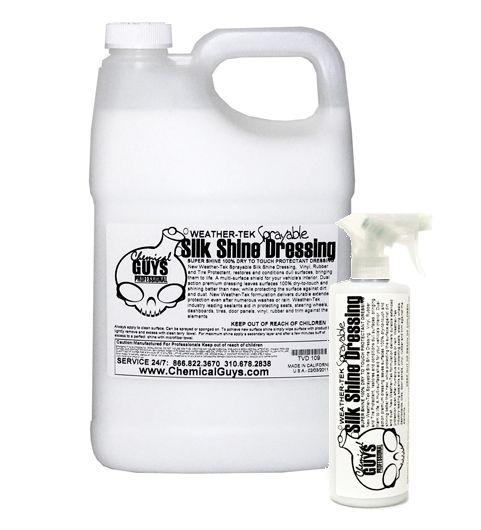 Silk Shine Spray Dressing with weather tek Chemical Guys