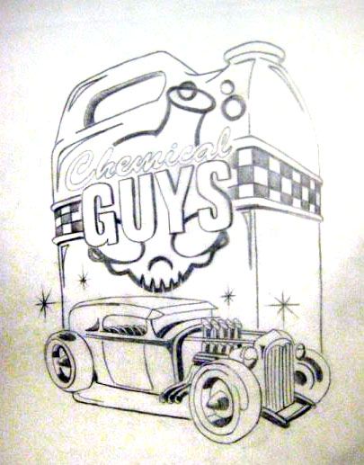 medium to Chemical guys Hot rod shirt include tattooing and design work