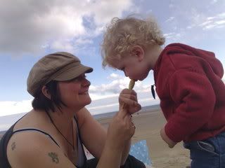 Bean enjoying his ice cream