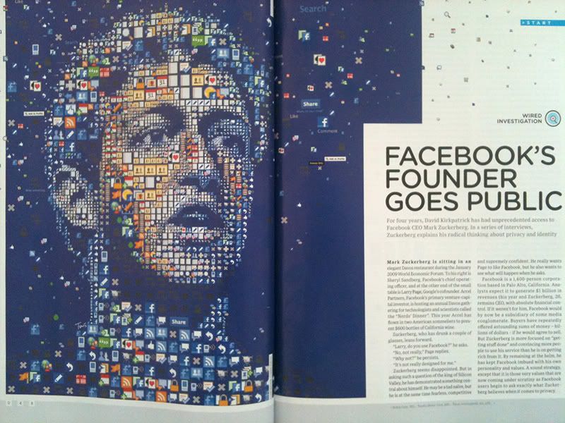 Facebook's Mark Zuckerberg for Wired magazine