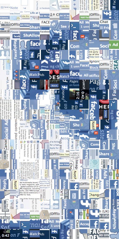 Mark Zuckerberg,Facebook,mosaic,photomosaic,puzzle,image mosaic,illustration,portrait,design,social network,computer graphics,experimental,2010,Man of the Year,Internet