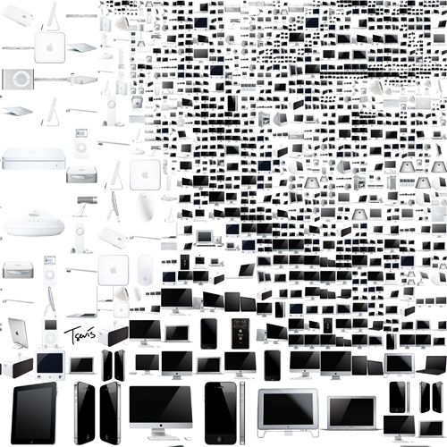 Steve Jobs,Steve Paul Jobs,Apple,CEO,Macintosh,Mac,iPhone,iPod,iPad,iOS,Mac OS X,photomosaic,mosaic,image puzzle,photocollage,illustration,graphic design,magazine,portrait,gestalt