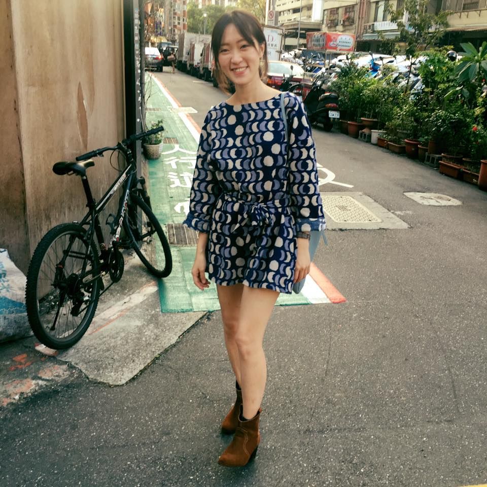 *最後に、(利用可能なヘアバンド)ポケット満月の子犬ドレス/ストラップ取り付け:) - ワンピース - コットン・麻 ブルー