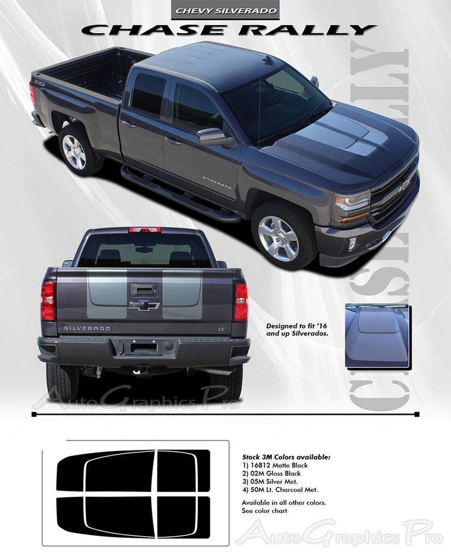 Chase Rally 2016 2018 Chevy Silverado Racing Stripes