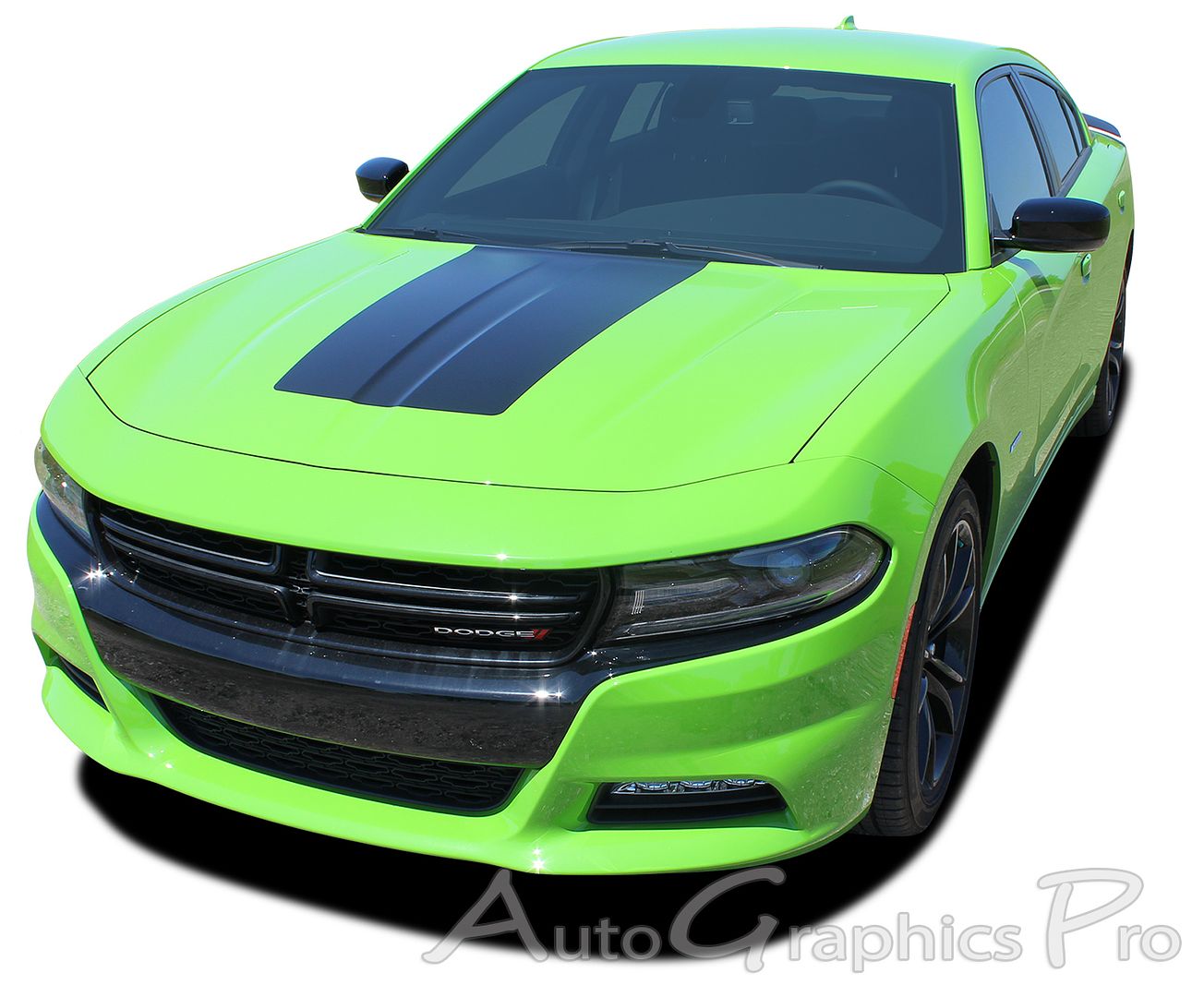 2015-2018 Dodge Charger Hood Blackout Rally Stripes Racing Graphics Decals