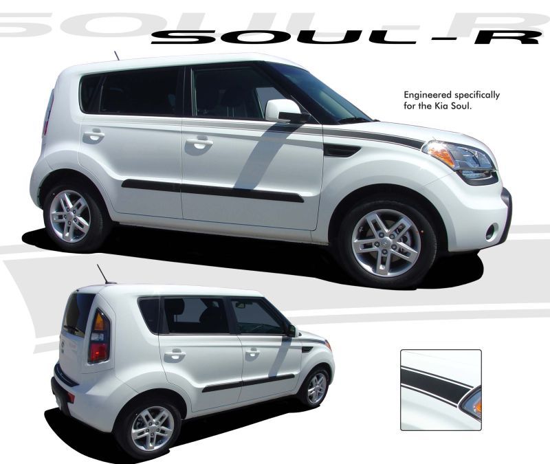 FOR KIA Soul Graphics Decals Stripes Emblems Trim Kit EE1711 Models 2012-2013