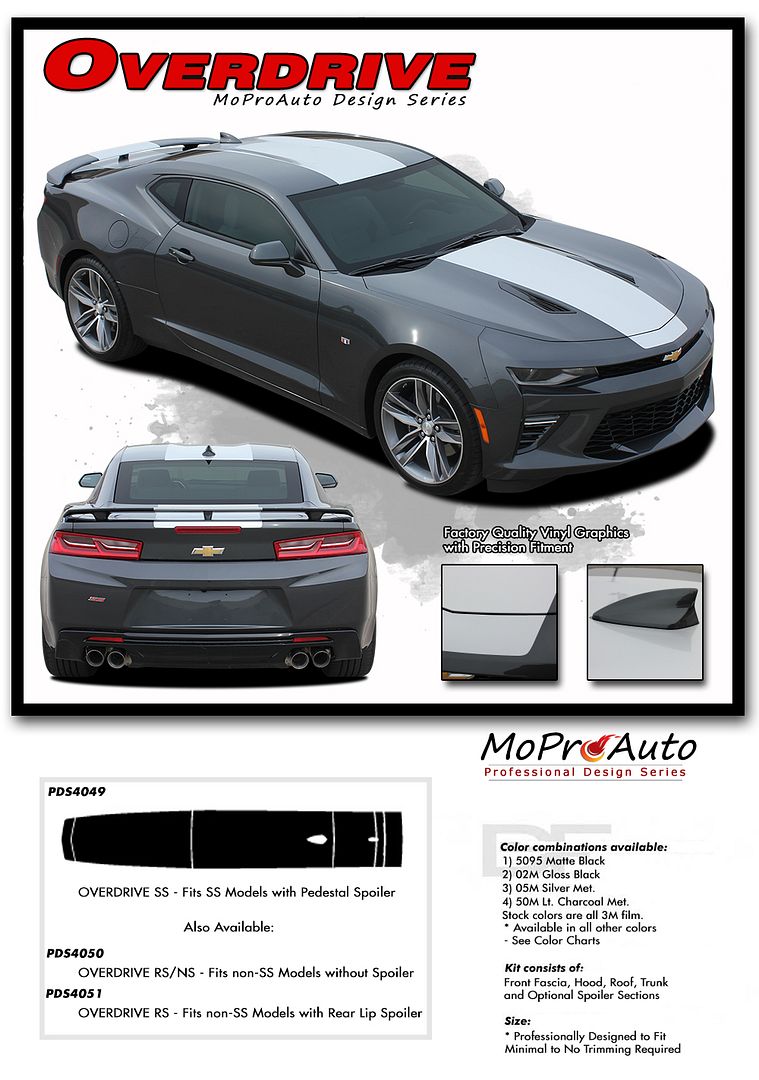 Overdrive 2016 2018 Chevy Camaro Ss Rs Stripes Vinyl