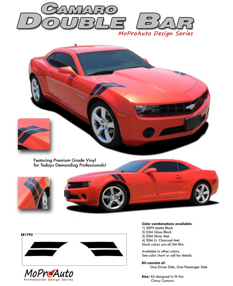 Chevy Camaro DOUBLE BAR FENDER HASH LEMANS Vinyl Graphics, Stripes and Decals Set