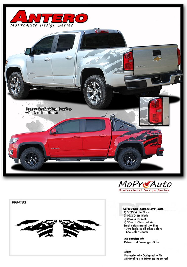 2015 2020 Chevy Colorado Antero Rear Truck Bed 3m Vinyl