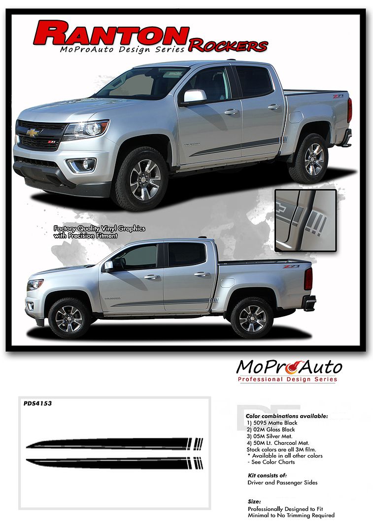 2015 2016 2017 2018 2019 CHEVY COLORADO 2016 2017 Vinyl Graphics Stripes and Decals Kits