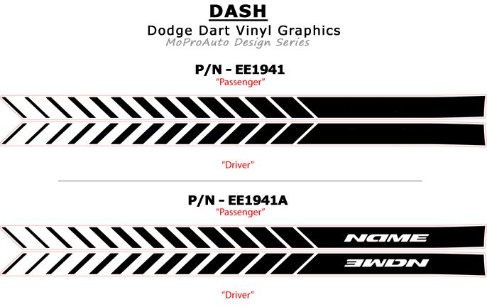 Lower Rocker Panel Strobe Side Decals Vinyl Graphics SE RT SXT 2013 Dodge Dart