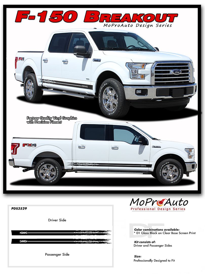 Breakout Rocker 2015 2020 Ford F 150 Lower Door 3m Vinyl
