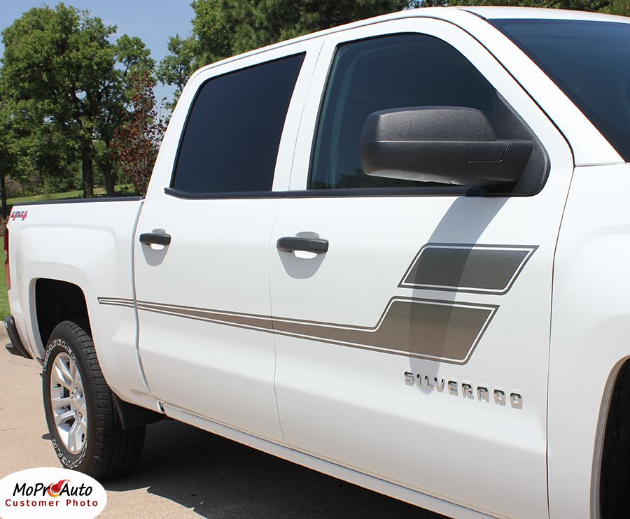 2000-2018 Chevy Silverado Speed XL 3M Pro Vinyl Side Door Stripe Decals Graphic