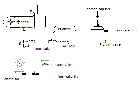 Motor Emission Control Vacuum Hose Routing
