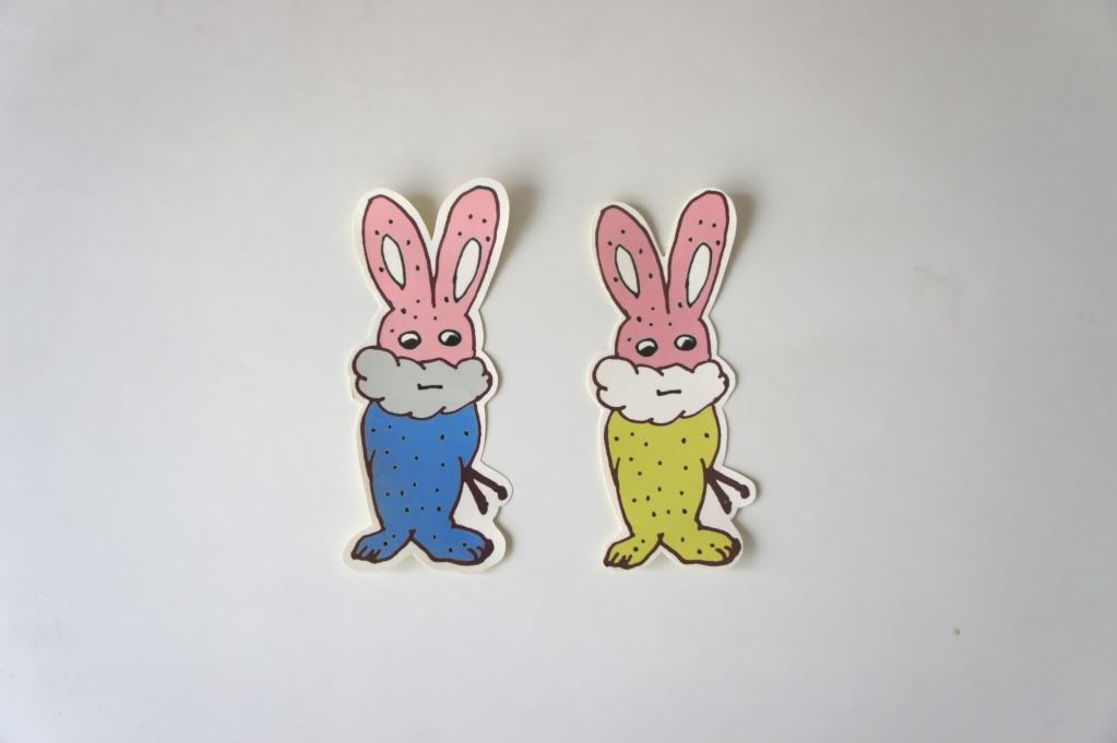 Little Rabbit Drumsticks Sticker Set Contains Four Stickers - Stickers - Paper Pink