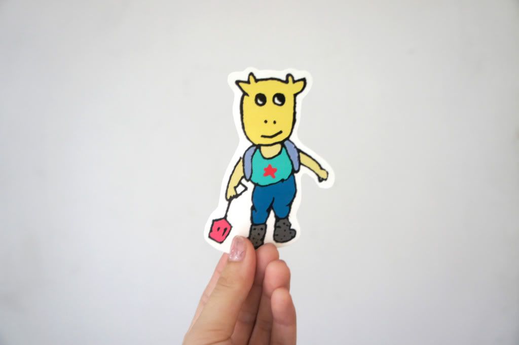 Little Rabbit Drumsticks Sticker Set Contains Four Stickers - Stickers - Paper Pink